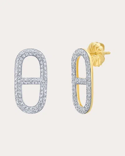 Gabriela Artigas Women's Diamond & 14k Gold Pavé Stirrup Stud Earrings