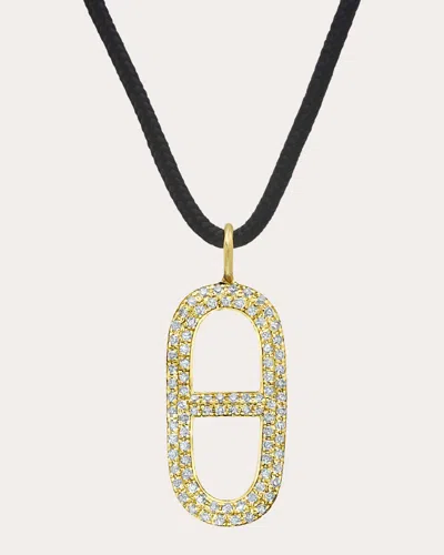 Gabriela Artigas Women's Diamond Pavé Stirrup Cord Pendant Necklace In Gold