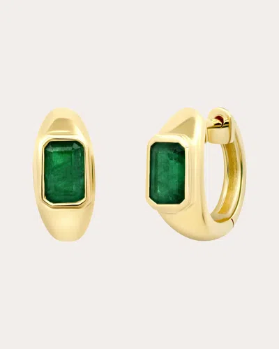 Gabriela Artigas Women's Emerald & 14k Gold Balloon Huggie Earrings In Green