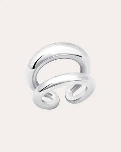 Gabriela Artigas Women's Grande Twin Tusk Ring In Silver