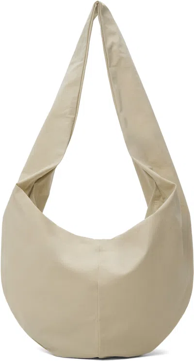 Gabriela Coll Garments Beige No.250 Crossed Fabric Bag In 75 - Stone