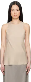 Gabriela Coll Garments Beige No.73 Summer Wool Tank Top In 05 - Beige