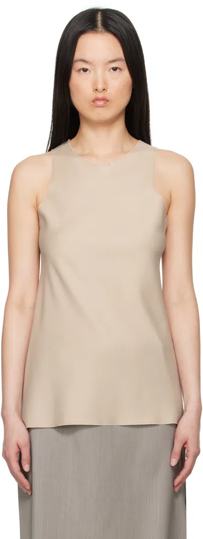 Gabriela Coll Garments Beige No.73 Summer Wool Tank Top In 05 - Beige