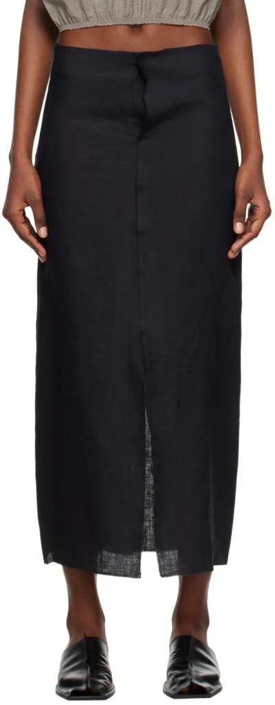 Gabriela Coll Garments Black No.208 Maxi Skirt In 02 Black