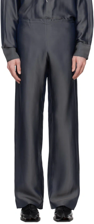 Gabriela Coll Garments Blue No.198 Trousers In 56 - Blue L2