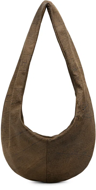 Gabriela Coll Garments Brown No.250 Crossed Leather Bag