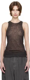 Gabriela Coll Garments Gray No.73 Tank Top In 74 - Washed Black