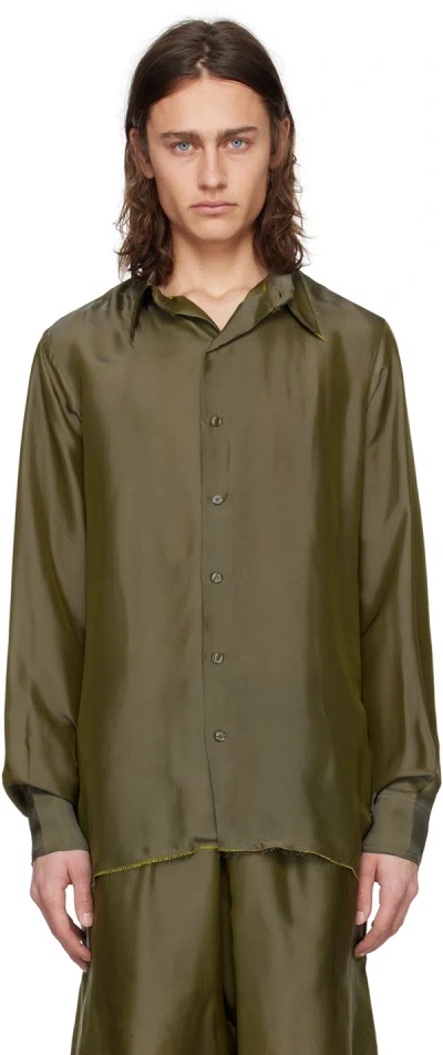 Gabriela Coll Garments Khaki No.197 Shirt In 37 - Dark Yellow