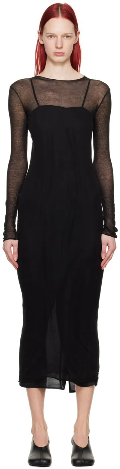 Gabriela Coll Garments Ssense Exclusive Black No.212 Maxi Dress In 02 Black