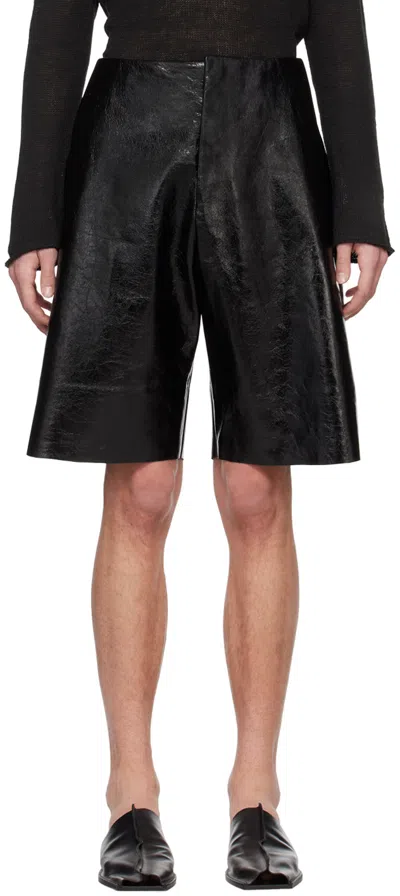 Gabriela Coll Garments Ssense Exclusive Black No.277 Leather Shorts