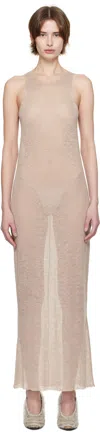 Gabriela Coll Garments Taupe No.303 Maxi Dress In 73 - Warm Grey