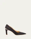 Gabriela Hearst 75mm Edwina Suede Pointed-toe Pumps In Black