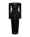 Gabriela Hearst Sebbie Paneled Off-the-shoulder Cashmere Maxi Dress In Black