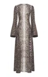 Gabriela Hearst Aalia Knit Maxi Dress In Greyscale Cashmere Silk In Gray