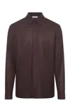 Gabriela Hearst Abbe Shirt In Burnt Sienna Virgin Wool Cashmere In Brown