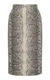 Gabriela Hearst Adalaide Snake-printed Denim Midi Skirt In Grey