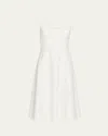Gabriela Hearst Adaline Seamed Wool Midi Dress In Ivory