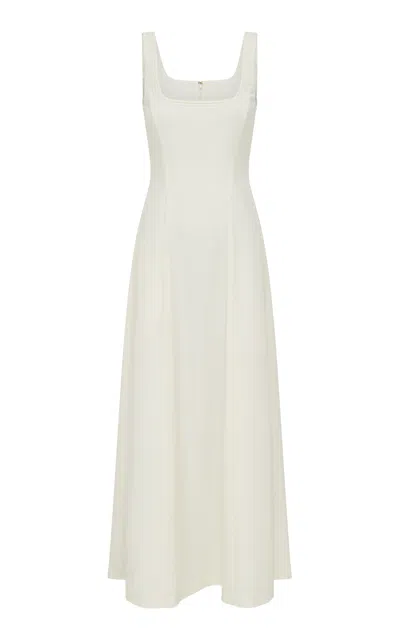Gabriela Hearst Adaline Wool Midi Dress In Ivory