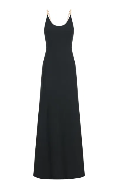 Gabriela Hearst Adeona Chain-detailed Silk Maxi Dress In Black