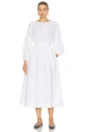 Gabriela Hearst Ahmose Maxi Dress In White Aloe Linen In White