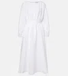 Gabriela Hearst Ahmose Maxi Dress In White Aloe Linen In White