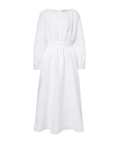 Gabriela Hearst Ahmose Linen Maxi Dress In White