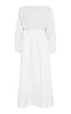 Gabriela Hearst Ahmose Maxi Dress In White Aloe Linen In White