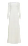 Gabriela Hearst Aine Silk Off-the-shoulder Maxi Dress In Ivory
