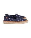 Gabriela Hearst Alba Polka-dot Espadrilles In Navy Blue Satin In Blue
