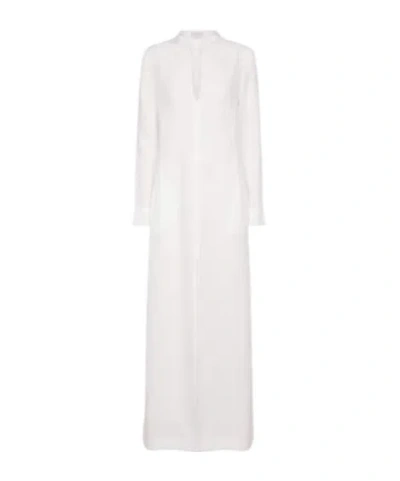 Gabriela Hearst Albon Linen Maxi Dress In White