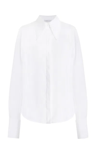 GABRIELA HEARST ALBRUNA SHIRT IN WHITE ALOE LINEN