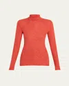 Gabriela Hearst Aldon Turtleneck Cashmere Rib Sweater In Red
