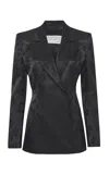 Gabriela Hearst Aleah Tailored Silk Blazer In Black