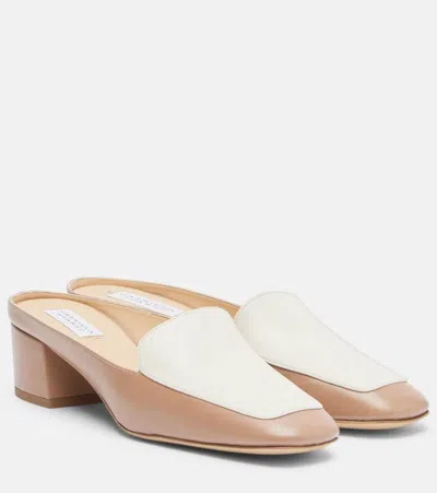 Gabriela Hearst Alena Leather Slingback Pumps In White
