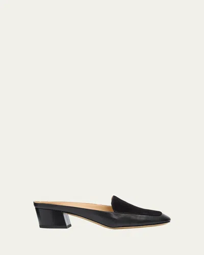 Gabriela Hearst Alena Mixed Leather Block-heel Mules In Multi