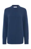 Gabriela Hearst Alfie High-neck Cashmere Sweater In Blue