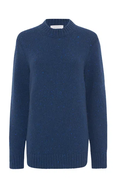 Gabriela Hearst Alfie High-neck Cashmere Sweater In Blue