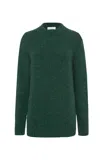 Gabriela Hearst Alfie Knit Sweater In English Green Speckled Cashmere In Green