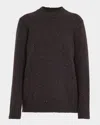 Gabriela Hearst Alfie Speckled Cashmere Knit Sweater In Brown