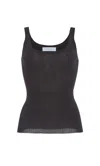 Gabriela Hearst Alicia Knit Tank Top In Black Merino Wool In Black