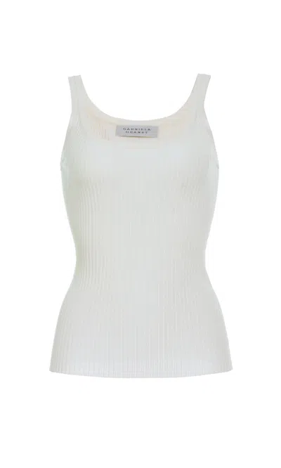 Gabriela Hearst Alicia Knit Tank Top In Ivory Merino Wool