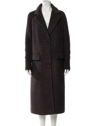 Pre-owned Gabriela Hearst Alpaca Faux Fur Coat In Brown