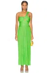 Gabriela Hearst One-shoulder Pleated Maxi Dress
