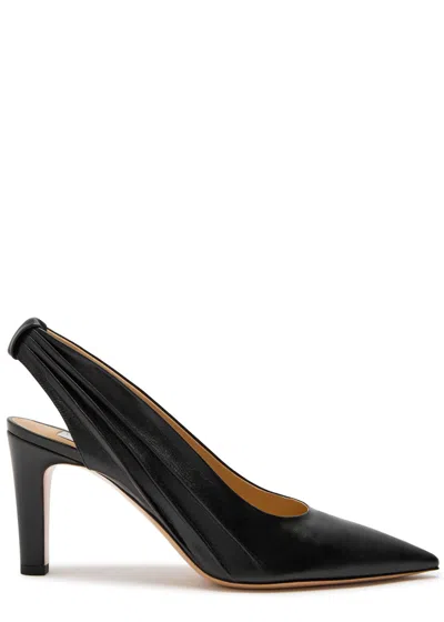 Gabriela Hearst Amari 90 Leather Slingback Pumps In Black