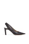 Gabriela Hearst Amari Slingback Pump In Black Leather In Black