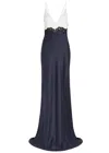 Gabriela Hearst Amaryllis Colour-block Silk-crepe Maxi Dress In Blue