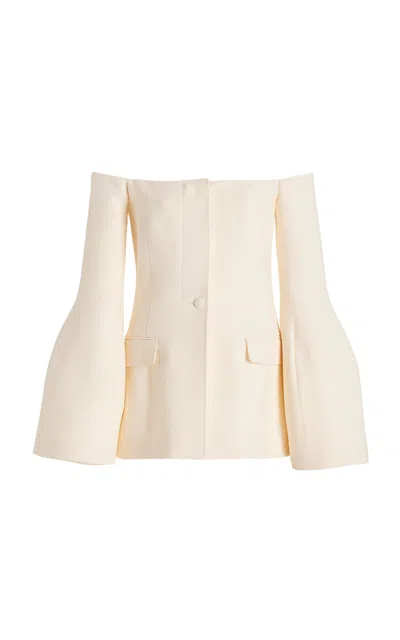 Gabriela Hearst Ambrose Jacket In Silk Wool In Ivory