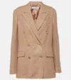 Gabriela Hearst Amergin Bouclé Gauze Jacket In Brown