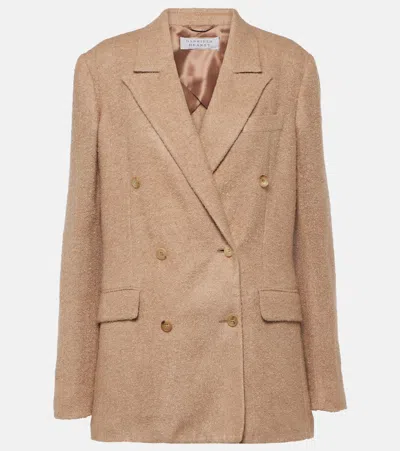 Gabriela Hearst Amergin Bouclé Gauze Jacket In Brown