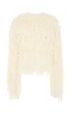 Gabriela Hearst Amina Fringed Silk-cashmere Jacket In Pink